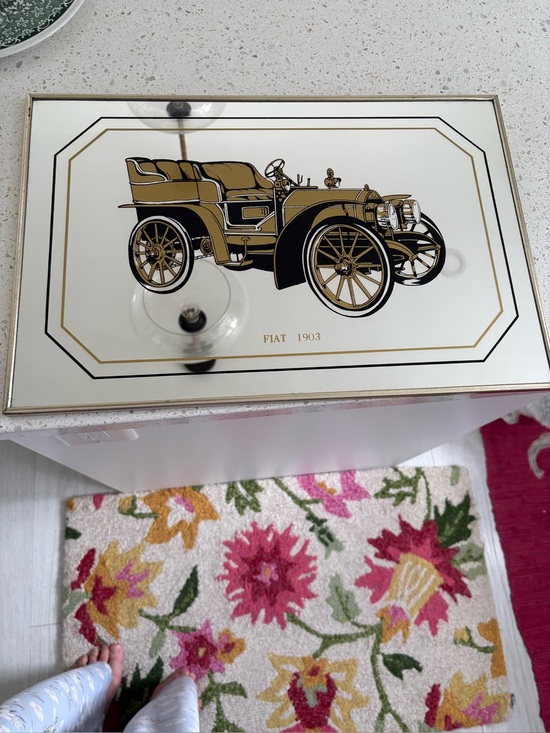 Other - Set of 3 Vintage Car Wall Mirrors Bar decor. Black & Gold Illustration